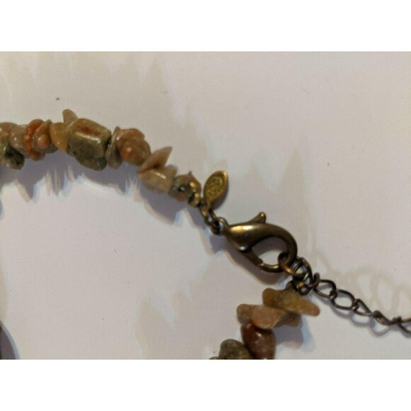 Premier Designs Jewelry SPICE IT UP Glass Bead & Shell Brass Plated Necklace - Picture 4 of 5